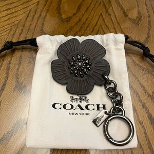 Coach Tea Rose bag charm/keychain